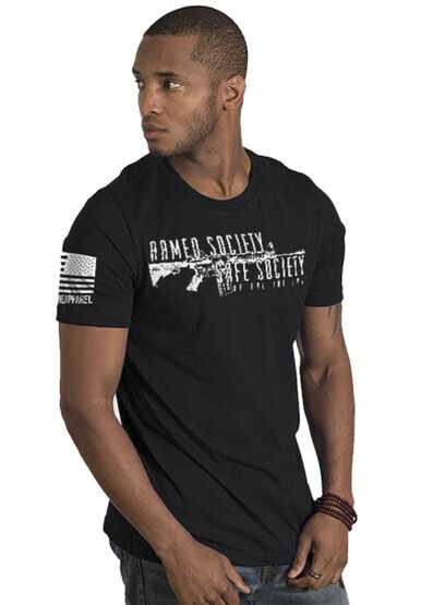 Nine Line Armed Society Defend 2A Short Sleeve T-Shirt in Black